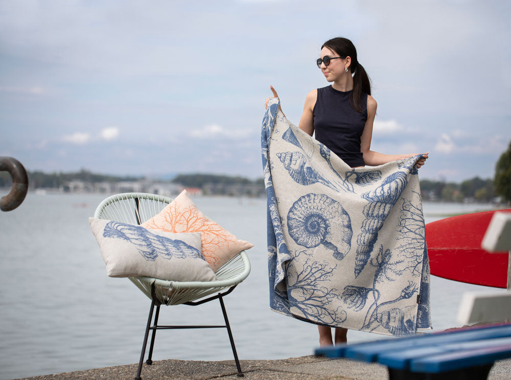 ALBA cushion cover "shell" in . Cushion Cover made by David Fussenegger , a family-run mill in Austria.