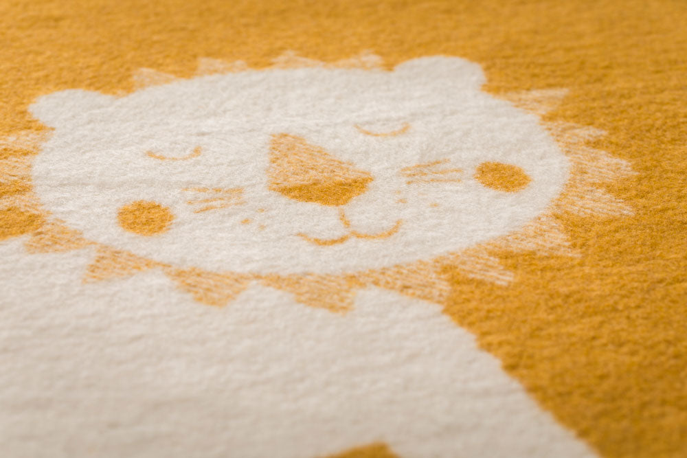 MILA baby blanket "lions in love" in . Blanket made by David Fussenegger , a family-run mill in Austria.
