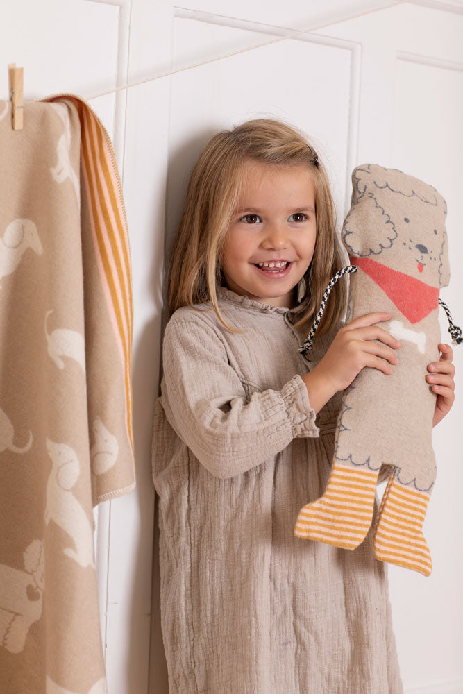 JUWEL puppet/blanket SET "poodle" in . Blanket Puppet made by David Fussenegger , a family-run mill in Austria.