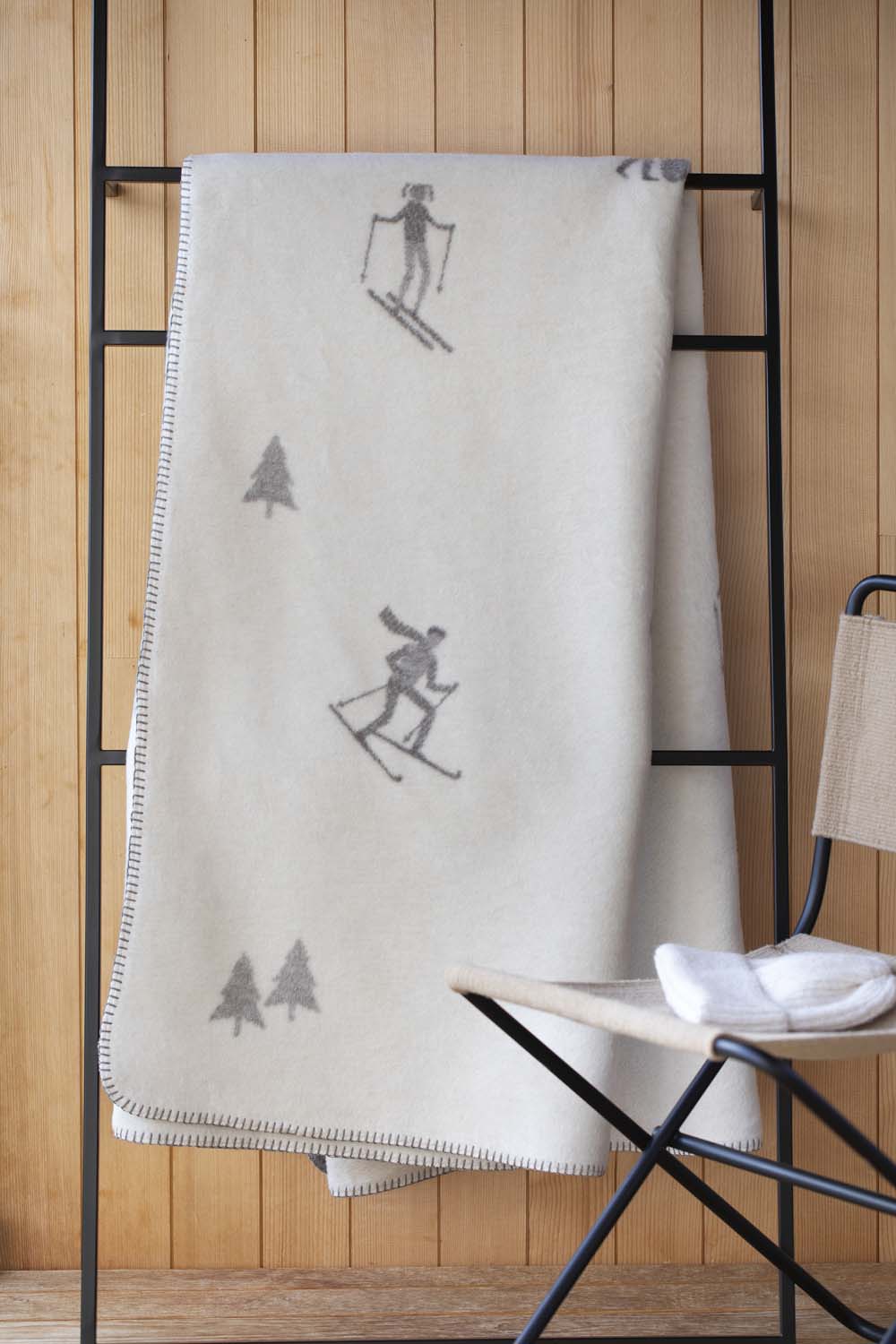 SAVONA throw "ski-mania" in . Throw Blanket made by David Fussenegger , a family-run mill in Austria.