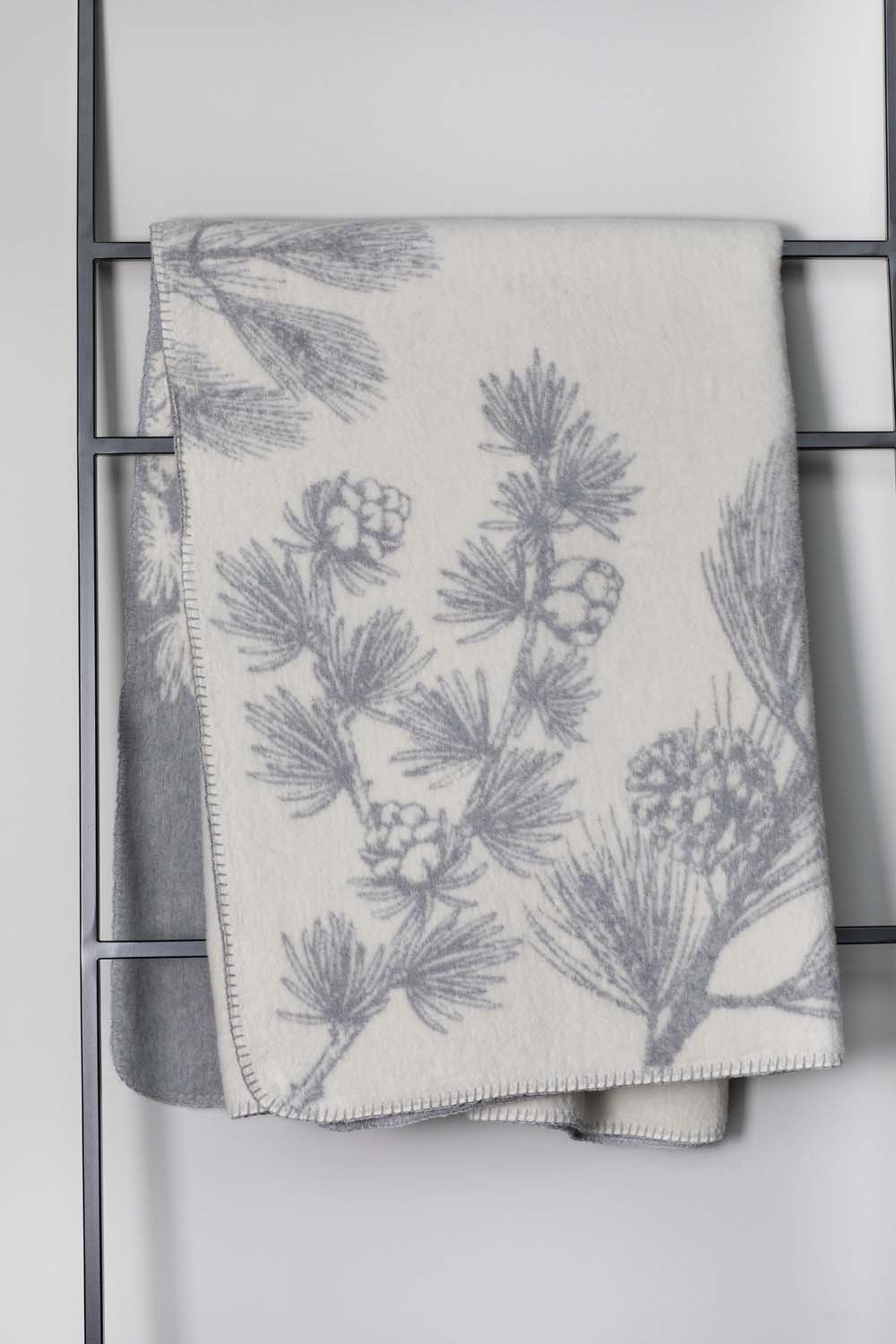 SAVONA throw "pine cone trees" in . Throw Blanket made by David Fussenegger , a family-run mill in Austria.