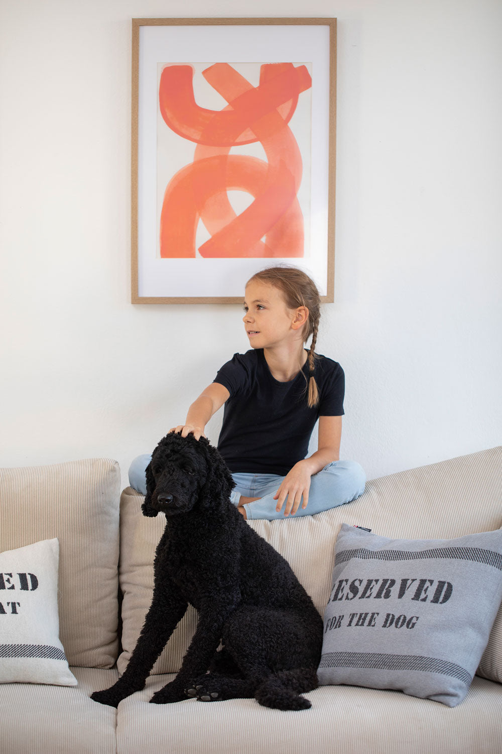 PET cushion cover "reserved for the dog"