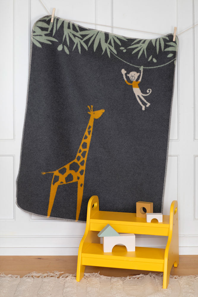 MAJA baby blanket organic "giraffe" in . Blanket made by David Fussenegger , a family-run mill in Austria.