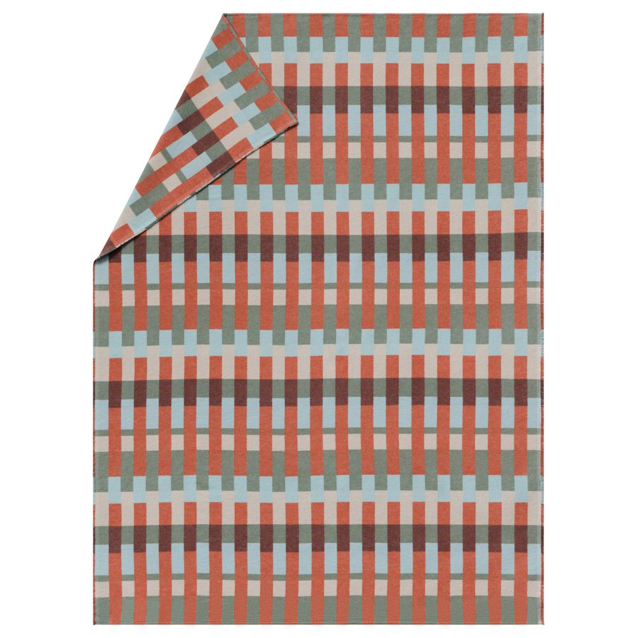 LUCA Throw "Patchwork" in green . Throw Blanket made by David Fussenegger , a family-run mill in Austria.