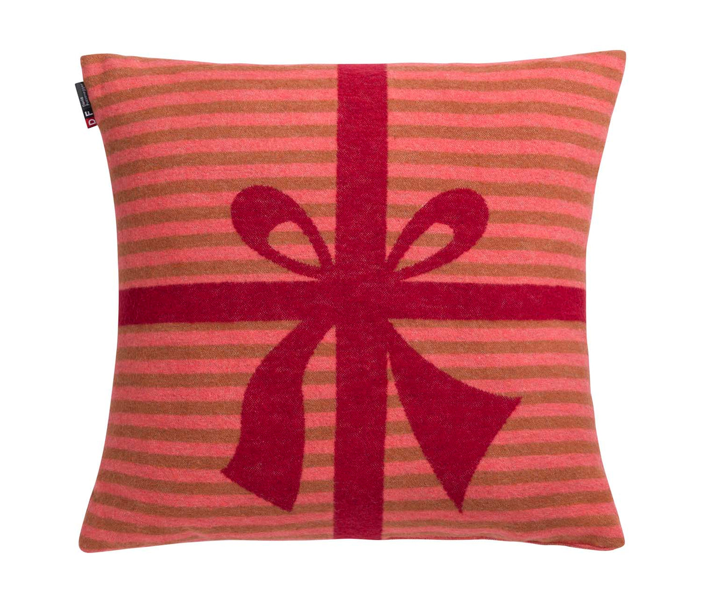 SILVRETTA pillow "present" in bordeaux . Filled Cushion made by David Fussenegger , a family-run mill in Austria.