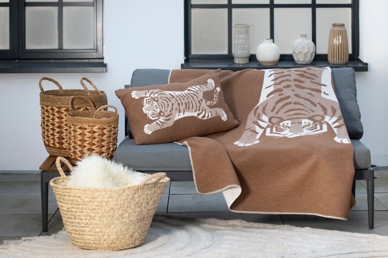 NOVA Cushion Cover "Tiger" in . Cushion Cover made by David Fussenegger , a family-run mill in Austria.