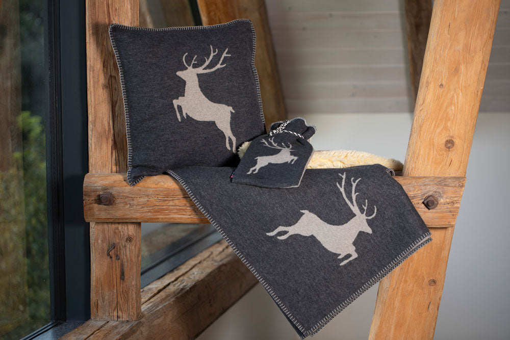 SILVRETTA warming bottle "stag" in . Warming Bottle made by David Fussenegger , a family-run mill in Austria.