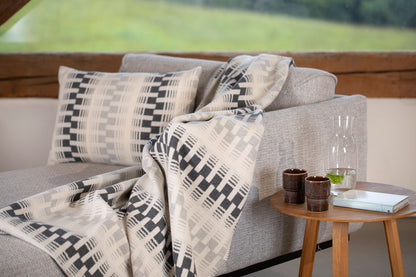 JADE throw "geometric stripes" organic cotton