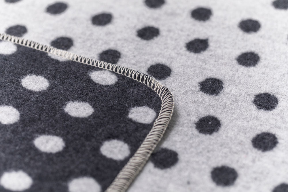 SILVRETTA throw "dots allover" in . Throw Blanket made by David Fussenegger , a family-run mill in Austria.
