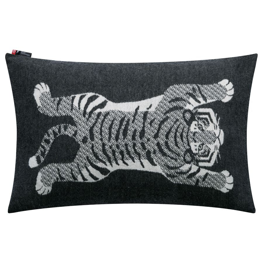NOVA Cushion Cover "Tiger" in anthracite . Cushion Cover made by David Fussenegger , a family-run mill in Austria.
