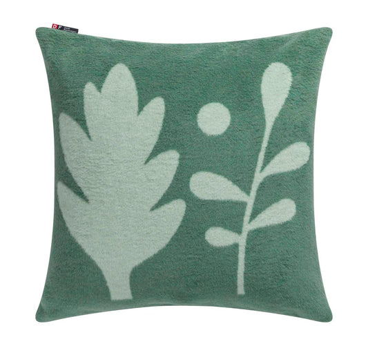 SAVONA cushion cover "folcloristic flowers" in green . Cushion Cover made by David Fussenegger , a family-run mill in Austria.