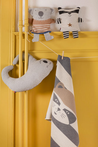 JUWEL baby blanket "raccoon" in . Blanket made by David Fussenegger , a family-run mill in Austria.