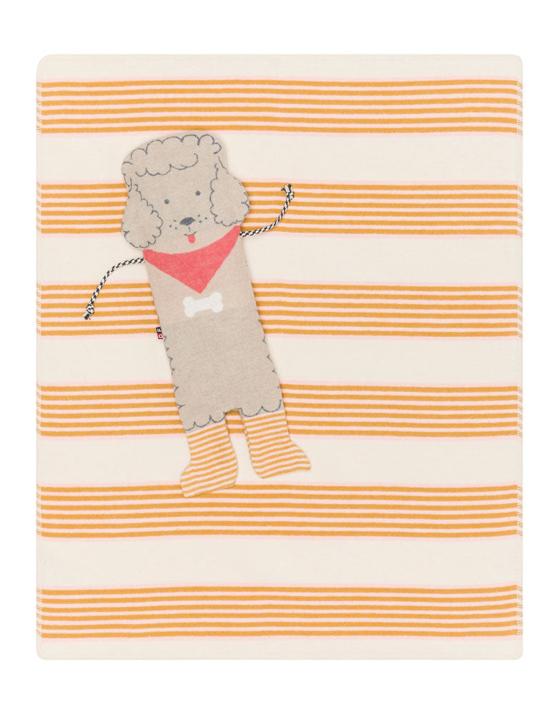 JUWEL puppet/blanket SET "poodle" in ecru . Blanket Puppet made by David Fussenegger , a family-run mill in Austria.