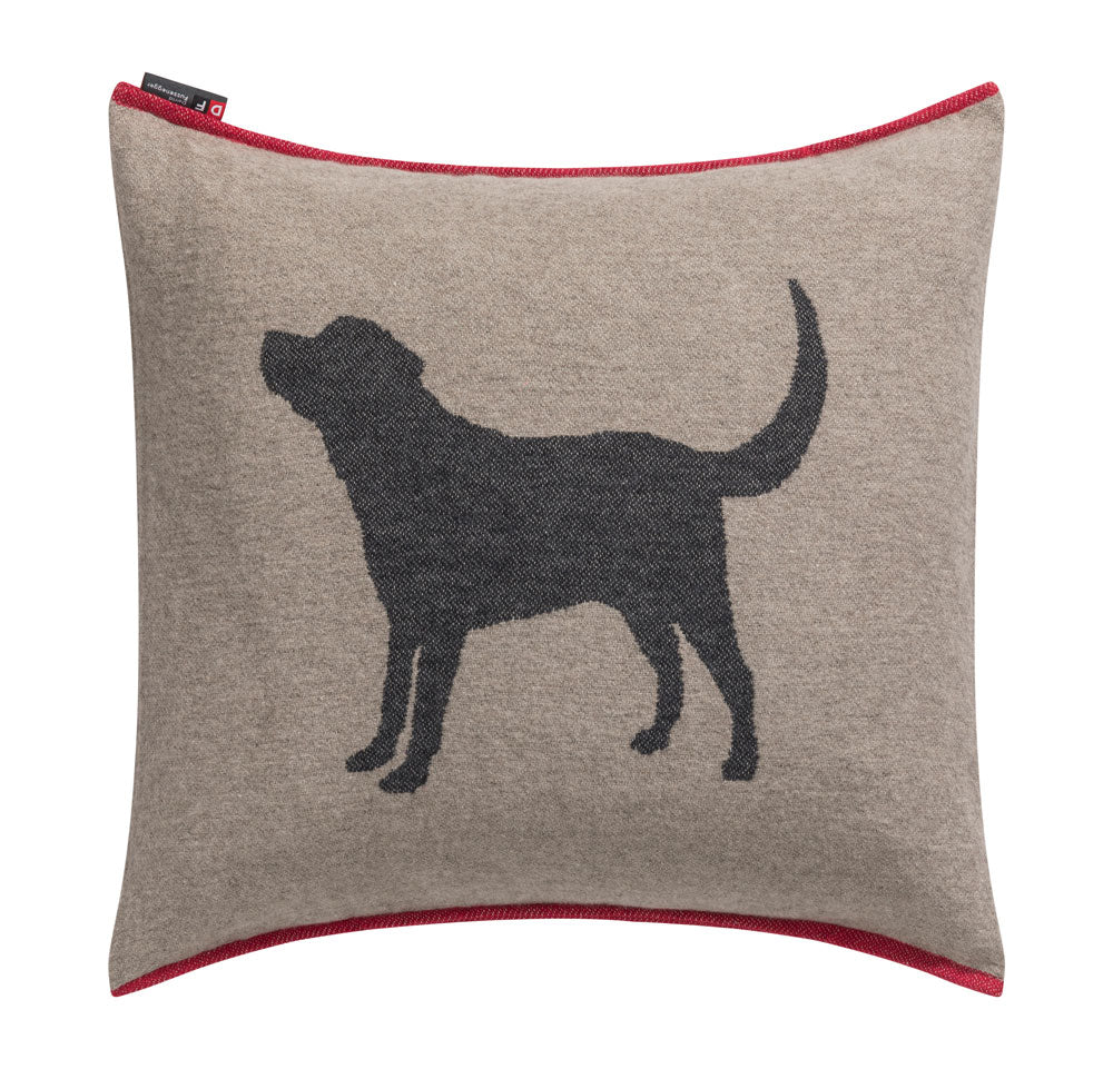 PET cushion cover "labrador" in smoke . Pet Cushion Cover made by David Fussenegger , a family-run mill in Austria.