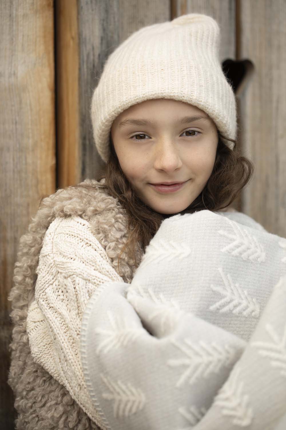 CARLA throw "rows of trees" in . Throw Blanket made by David Fussenegger , a family-run mill in Austria.