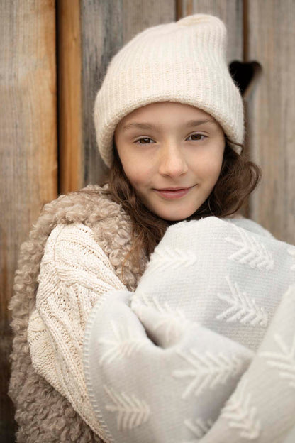 CARLA throw "rows of trees" in . Throw Blanket made by David Fussenegger , a family-run mill in Austria.