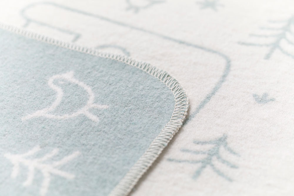 JUWEL baby blanket "camping" in . Blanket made by David Fussenegger , a family-run mill in Austria.