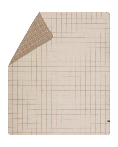 MERANO throw "checkered" in offwhite . made by INDIGO 11 , a family-run mill in Austria.