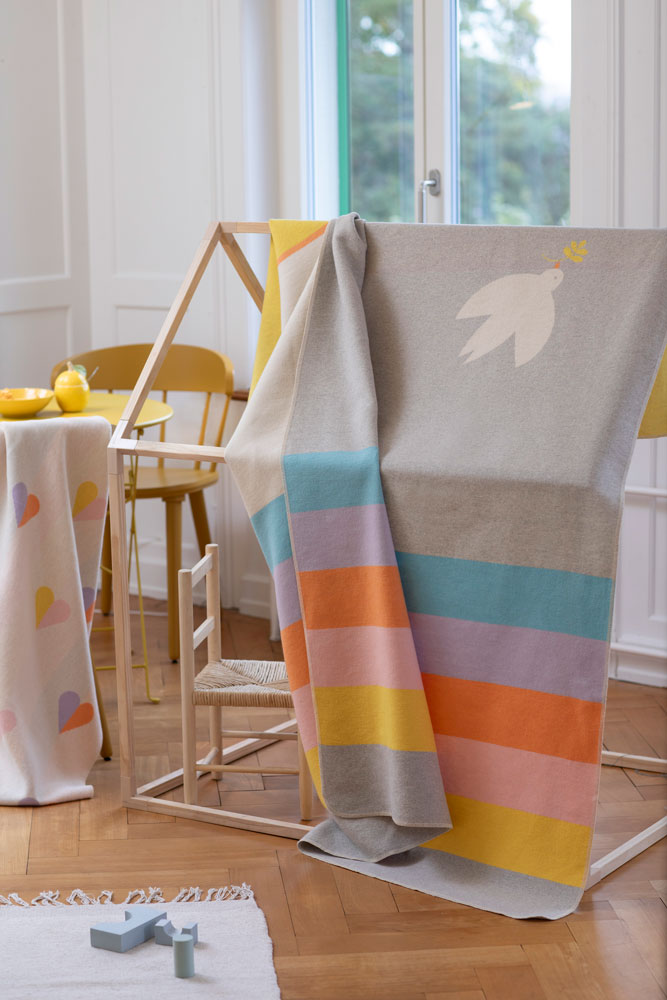 JUWEL kid blanket "rainbow" in . Blanket made by David Fussenegger , a family-run mill in Austria.