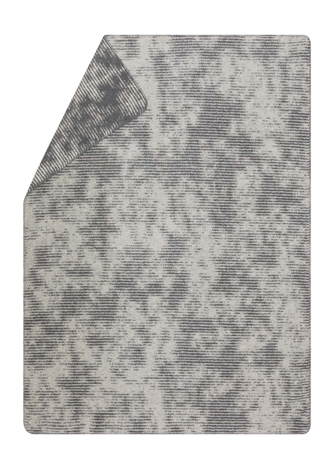 SAVONA throw "structures" in grey . Throw Blanket made by David Fussenegger , a family-run mill in Austria.