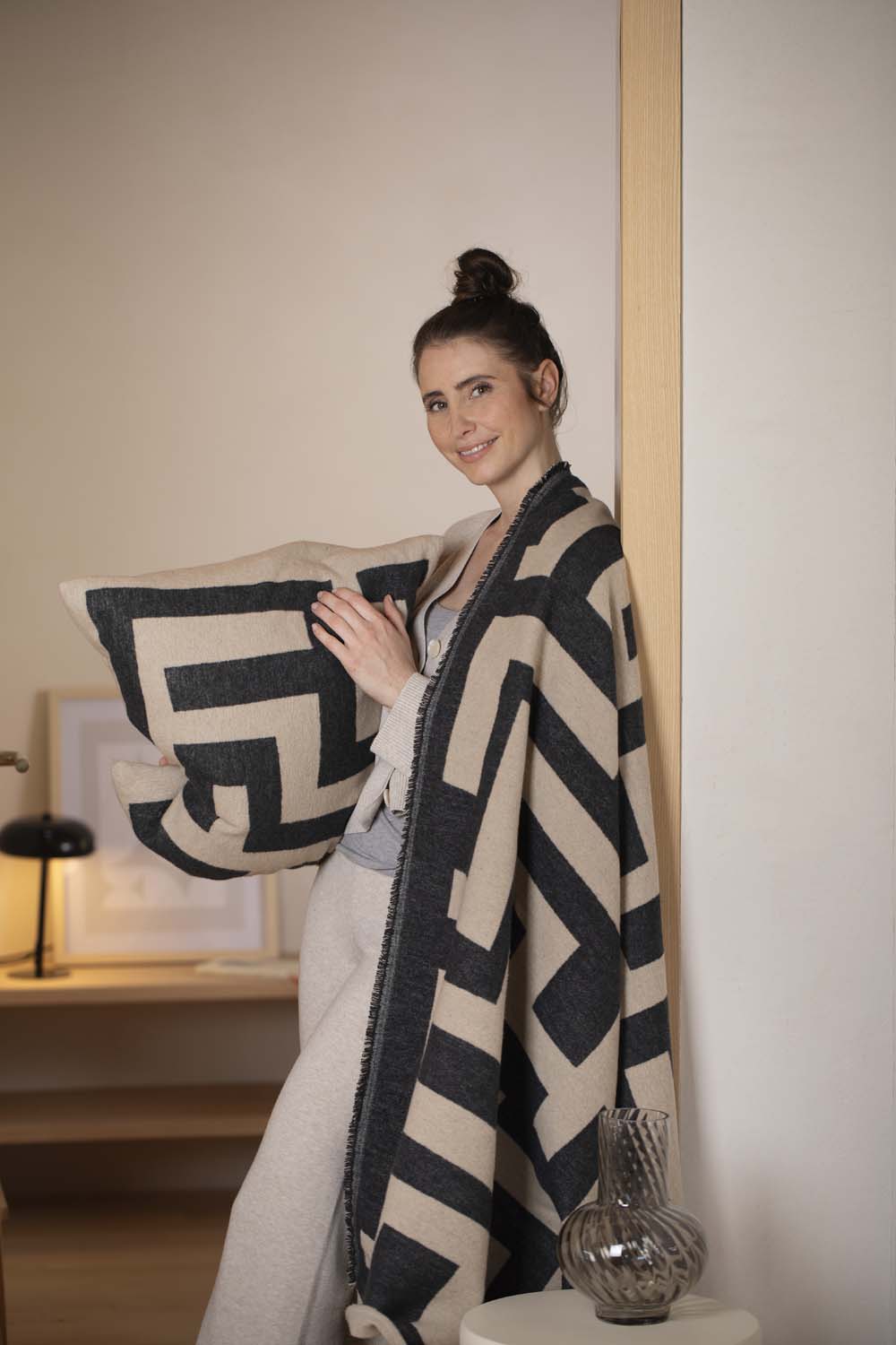 LUCA throw "maze" in . Throw Blanket made by David Fussenegger , a family-run mill in Austria.