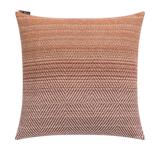 NOVA cushion cover "gradient herringbone" in terra cotta . Cushion Cover made by David Fussenegger , a family-run mill in Austria.