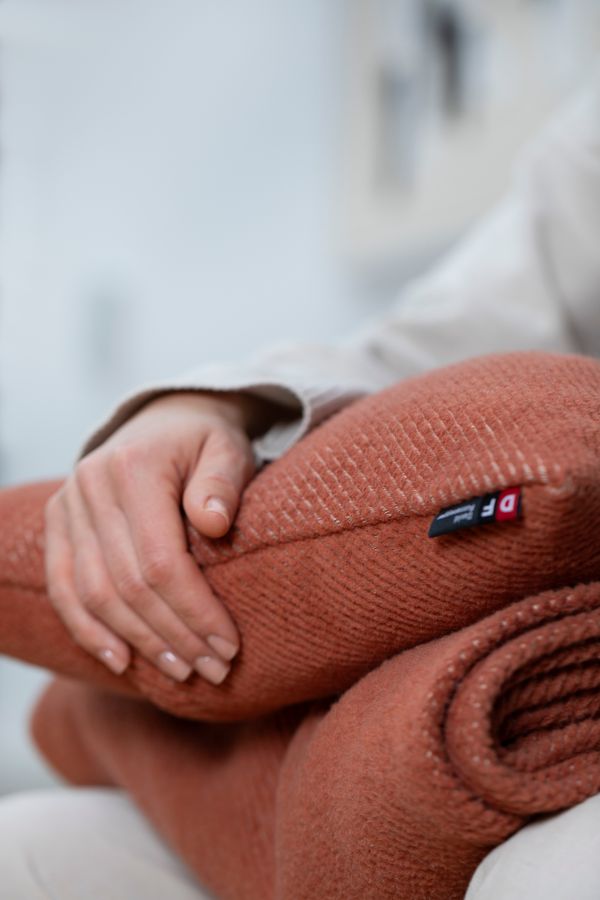 CORDI Throw "Diagonal Texture" in . Throw Blanket made by David Fussenegger , a family-run mill in Austria.