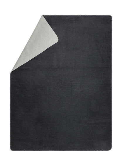 SAVONA throw "double solid" in charcoal gry . Throw Blanket made by David Fussenegger , a family-run mill in Austria.