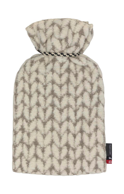 SILVRETTA warming bottle "knitted" in . Warming Bottle made by David Fussenegger , a family-run mill in Austria.