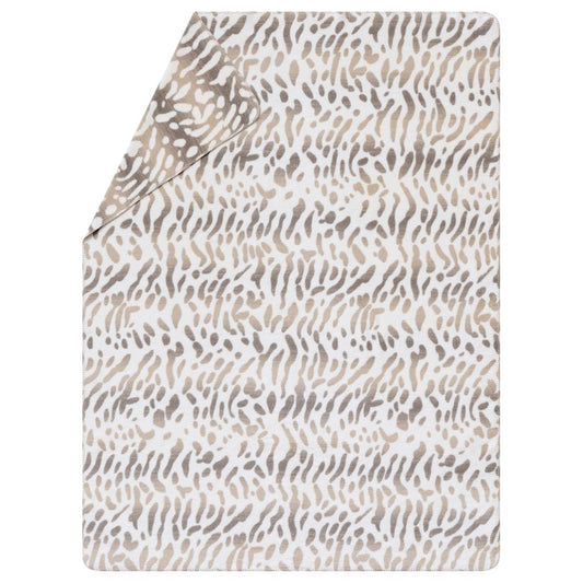 SAVONA Throw "Snow Leopard" in cream . Throw Blanket made by David Fussenegger , a family-run mill in Austria.