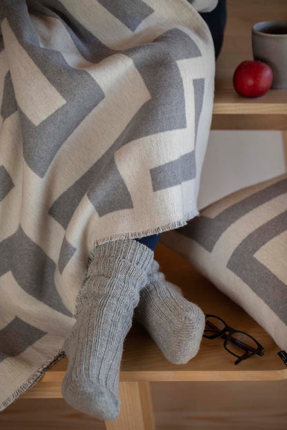 LUCA throw "maze" in . Throw Blanket made by David Fussenegger , a family-run mill in Austria.