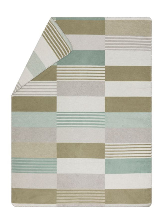 SAVONA Throw "Mikado" in linden . Throw Blanket made by David Fussenegger , a family-run mill in Austria.