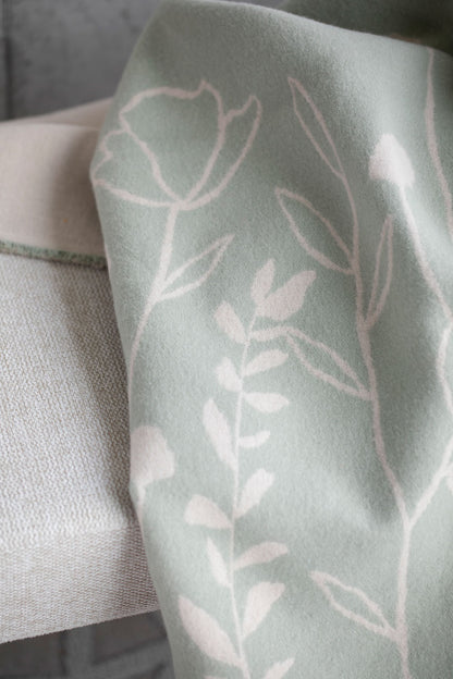 AMBER throw "floral" organic cotton