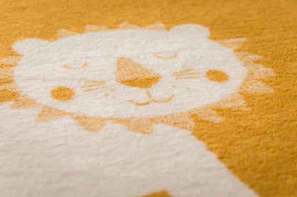 MILA baby blanket "lions in love" in . Blanket made by David Fussenegger , a family-run mill in Austria.
