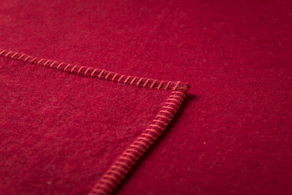SYLT throw solid in . Throw Blanket made by David Fussenegger , a family-run mill in Austria.