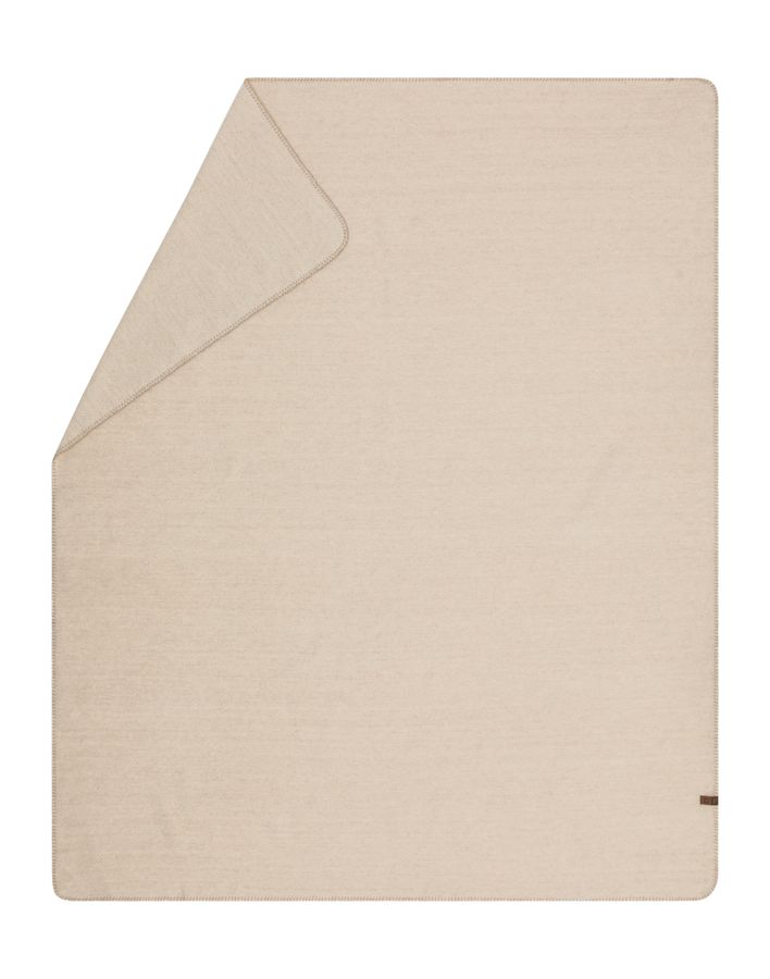 MERANO Throw "Solid" in cement . Throw Blanket made by David Fussenegger , a family-run mill in Austria.