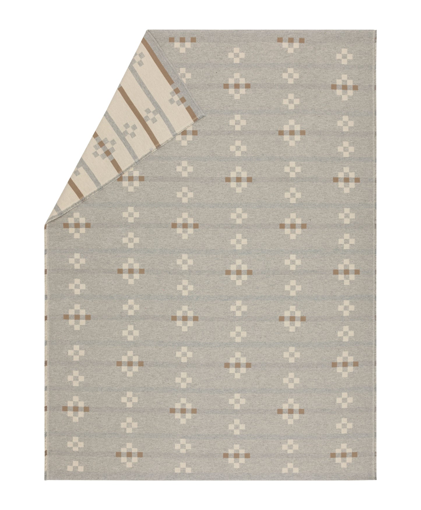AMBER throw "quilt" organic cotton in grey . Throw Blanket made by David Fussenegger , a family-run mill in Austria.