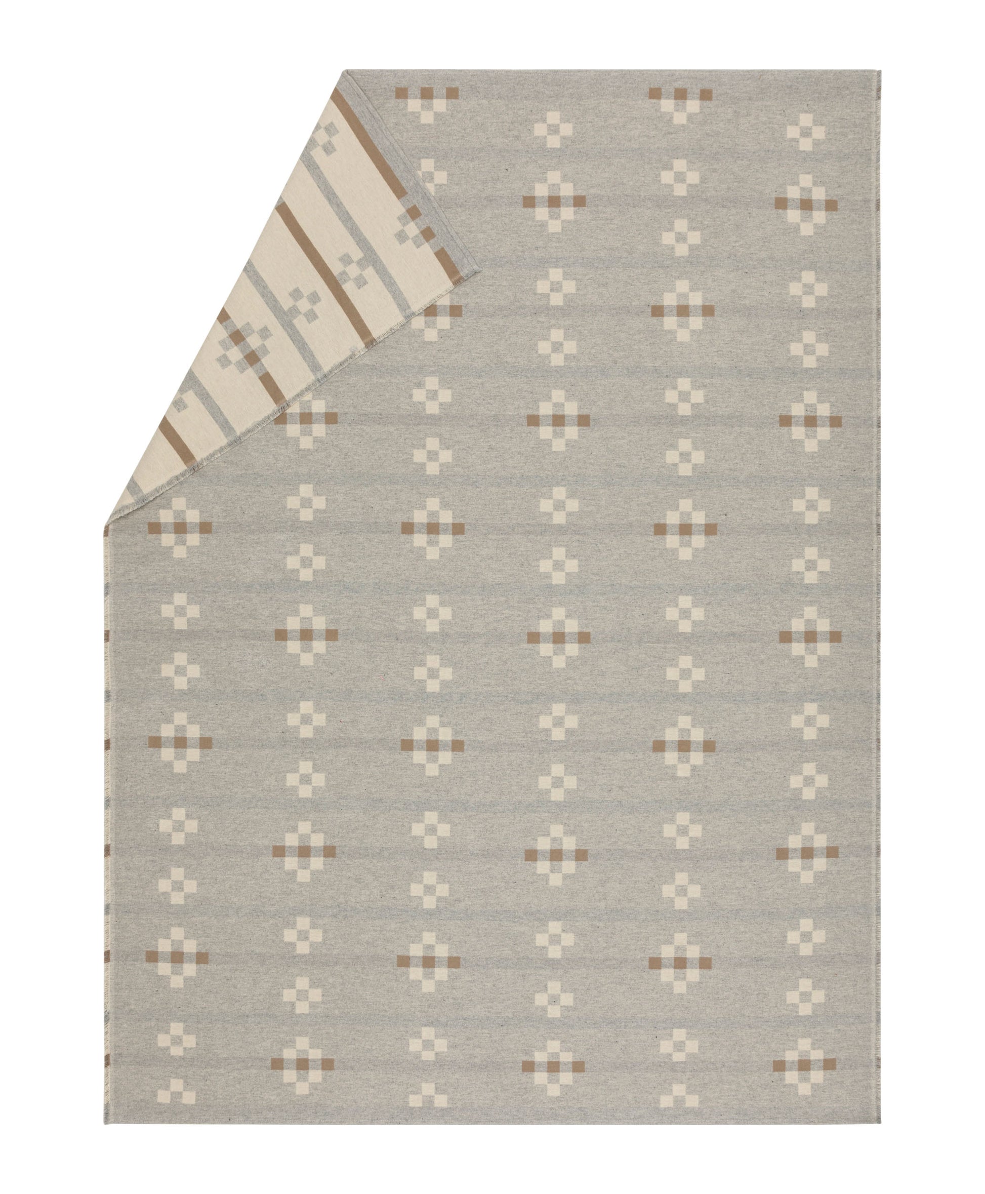 AMBER throw "quilt" organic cotton in grey . Throw Blanket made by David Fussenegger , a family-run mill in Austria.