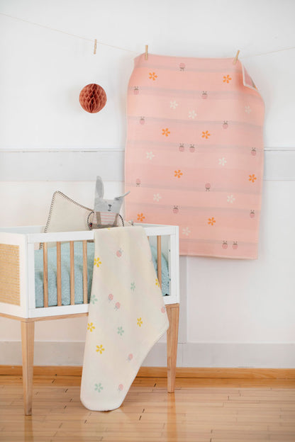 LENA baby blanket organic "ladybugs" in . Blanket made by David Fussenegger , a family-run mill in Austria.