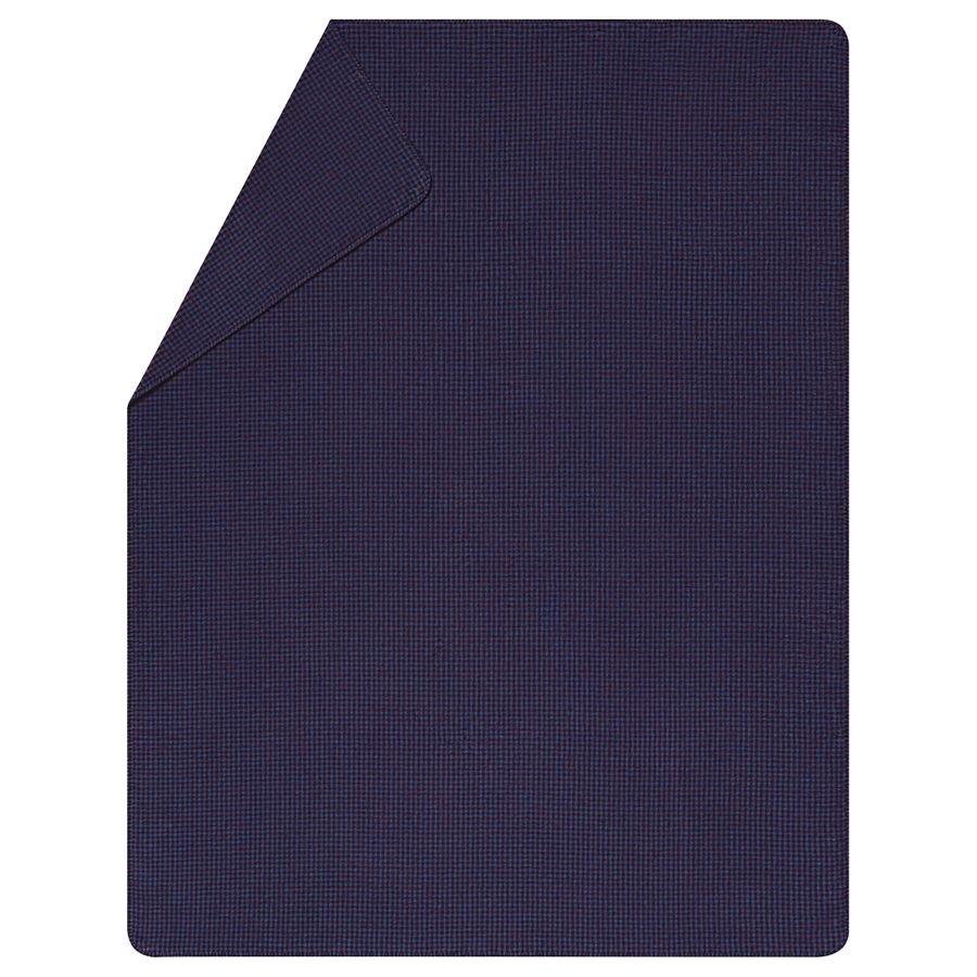 SAVONA Throw "Mini Checks" in navy . Throw Blanket made by David Fussenegger , a family-run mill in Austria.