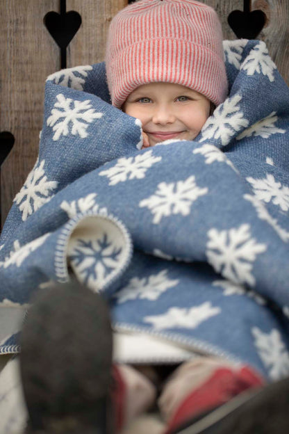 CARLA throw plaid "snowflake" in . Throw Blanket made by David Fussenegger , a family-run mill in Austria.