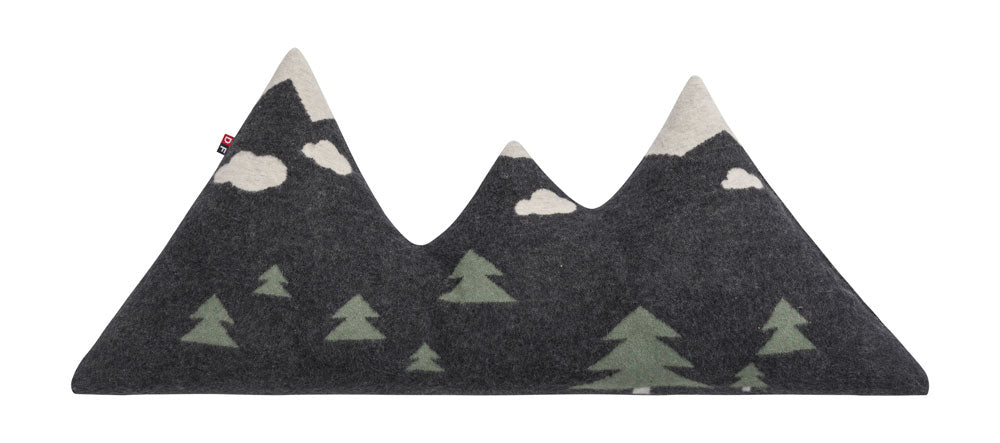 JUWEL pillow "wolf/mountain" includes filling in . Filled Cushion made by David Fussenegger , a family-run mill in Austria.