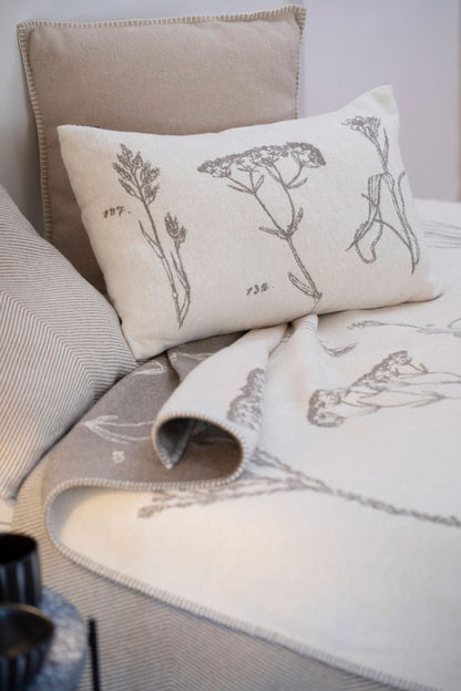 NOVA cushion cover "herbarium" in . Cushion Cover made by David Fussenegger , a family-run mill in Austria.