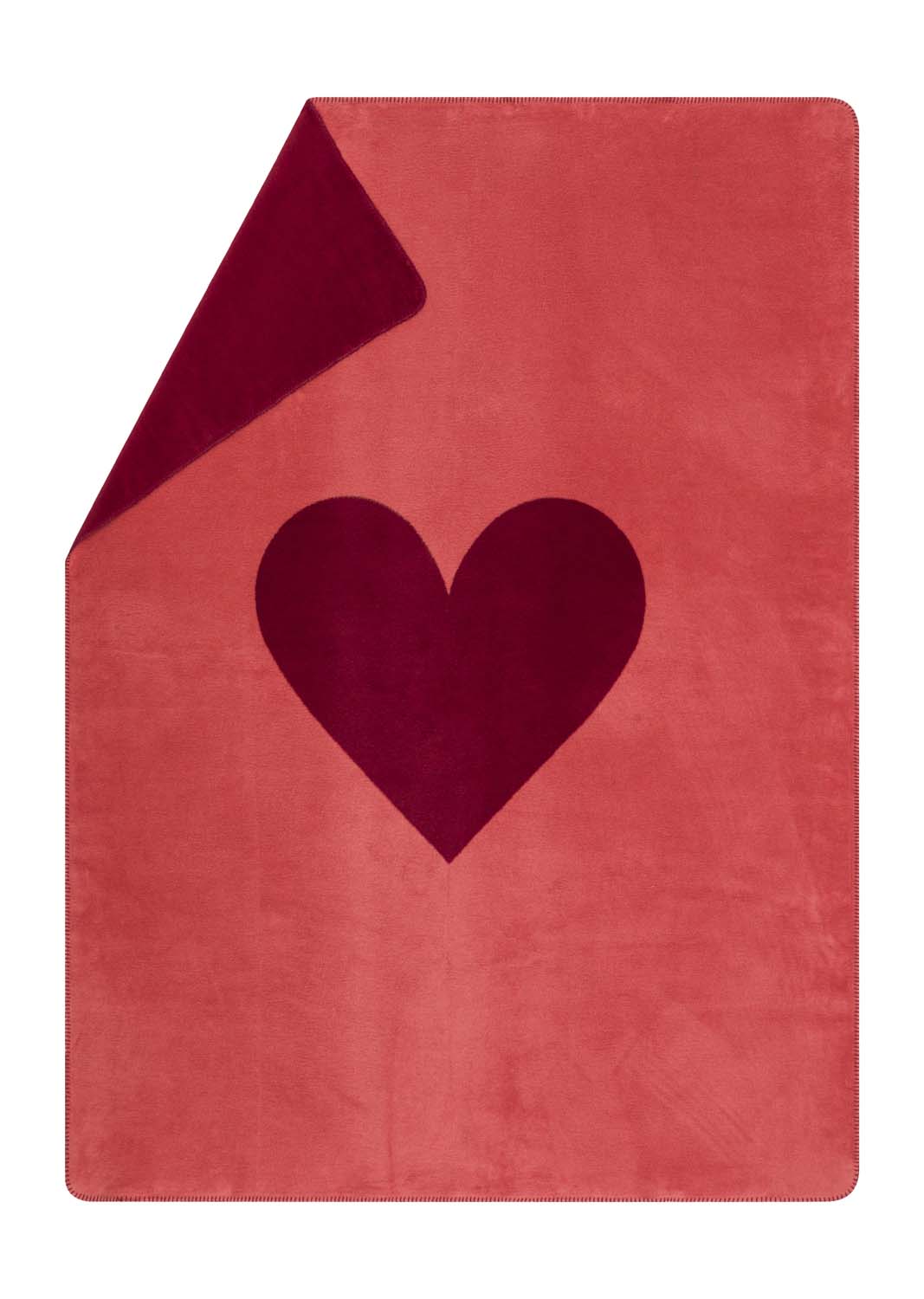 SAVONA throw "big heart" in red . Throw Blanket made by David Fussenegger , a family-run mill in Austria.