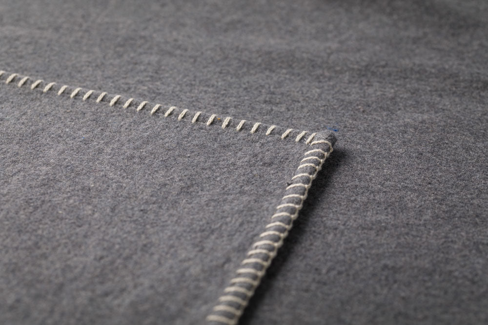 SYLT throw solid in . Throw Blanket made by David Fussenegger , a family-run mill in Austria.