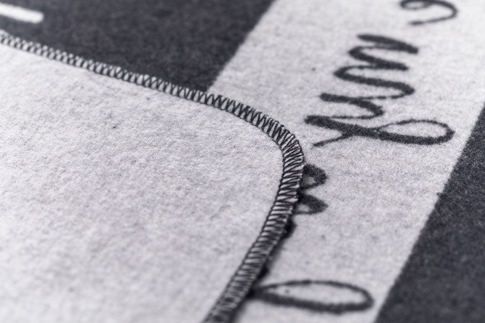 PET blanket "Home is Where My Dog Sleeps" small in . Pet Blanket made by David Fussenegger , a family-run mill in Austria.