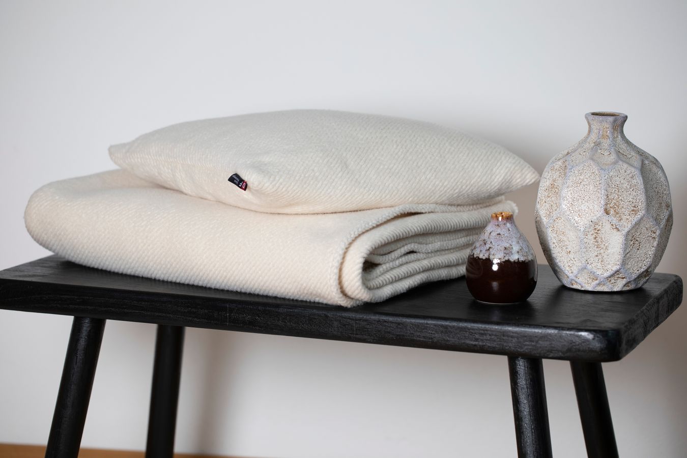 CORDI Throw "Diagonal Texture" in . Throw Blanket made by David Fussenegger , a family-run mill in Austria.