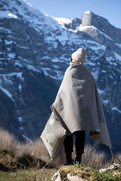 SILVRETTA cushion cover "mountains & moon" in . Cushion Cover made by David Fussenegger , a family-run mill in Austria.