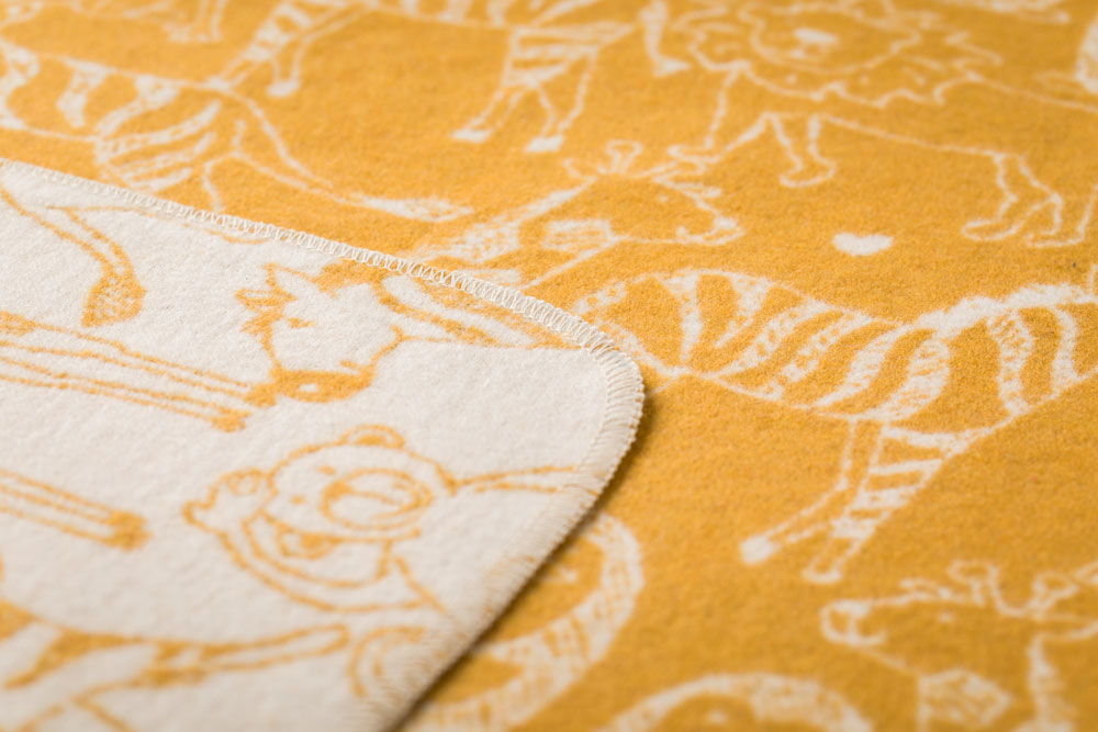 JUWEL baby blanket "safari animals" in . Blanket made by David Fussenegger , a family-run mill in Austria.