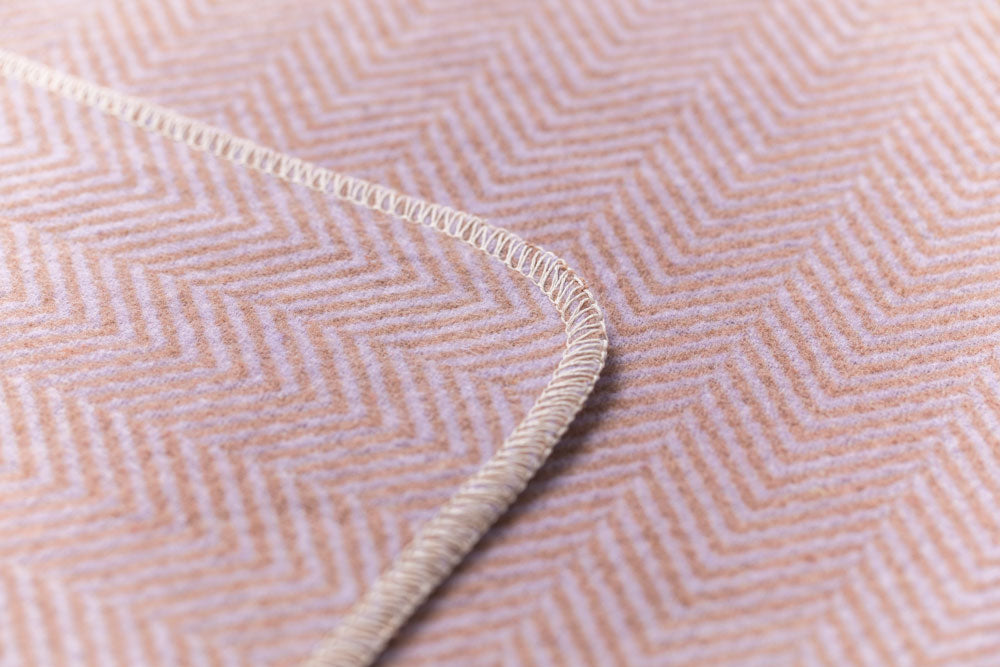 SILVRETTA throw "herringbone" in . Throw Blanket made by David Fussenegger , a family-run mill in Austria.